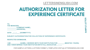 The letter should highlight your achievements and skills when writing an application letter for a job, follow these steps to make sure you include information about yourself and your professional experience that will appeal. Experience Certificate Sample