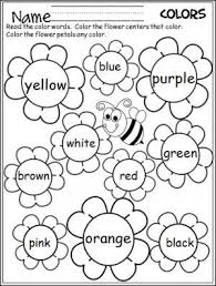 Flower Color Words Worksheet Madebyteachers Teaching Colors Kindergarten Worksheets Preschool Colors