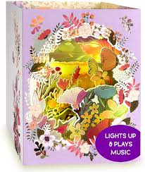Starting with the two largest center bouquet pieces slide them together. Amazon Com 100 Greetings Light Music Pop Up Card 3d Box Of Flowers Lights Up Plays The Song You Raise Me Up Card For Mom Wife Anniversary Greeting