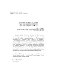 Integrarea european, ca o aproximare a globalizrii Pdf Economia Europeana Astazi Alte Zece Teze Ale Integrarii