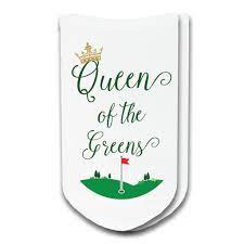 Queen Of The Greens No Show Socks Golf Socks Ladies Golf Socks Ladies Golf