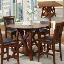 Round Or Square Alpine Furniture Flip Top Counter Height Table Furniture Pub Dining Set Alpine Furniture
