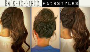 Ponytail And Bun Medium Hair Styles Hairstyles For School Long Hair Tutorial
