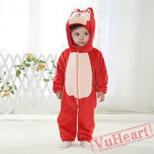 Baby Red Fox Kigurumi Onesies Pajamas Costumes Winter Pajamas