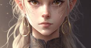 Beautiful girl with blond hair and brown eyes