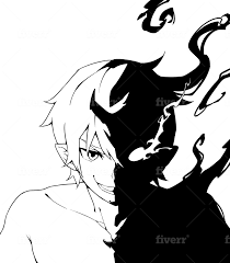 Anime guys anime characters t shirts for women manga black and white drawings cute alphabet soup handsome guys. Draw A Cool Black And White Anime Manga Style By Keroblack Fiverr