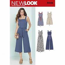 New Look Sewing Pattern 6446 Misses Jumpsuits And Dresses Playsuit Pattern New Look Patterns Sewing Dresses