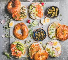 Try some of these ideas. Variety Of Bagels With Smoked Salmon Eggs Radish Avocado Stock Photo Picture And Royalty Free Image Image 71132265