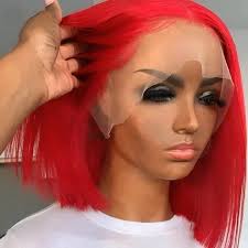Human hair lace front wigs 14'