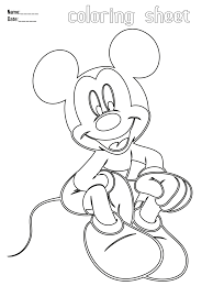 Plus, it's an easy way to celebrate each season or special holidays. Sitting Mickey Mouse Printable Coloring Pages
