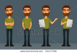 Cartoons have changed a lot in the decade since paste originally published this list. Cute Cartoon Guy With Beard And Glasses In Various Poses Stock Vector Cute Cartoon Characters Cartoon Man Cute Cartoon