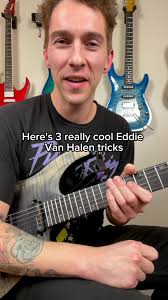 Here’s 3 really cool Eddie VanHalen tricks to try in your own playing! Put  it all together and you get a little section of the “ice cream man” solo.  Have fun! Link in bio for guitar lessons! 😁🤘 ...