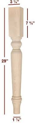 Unfinished square turning solid wood table leg. Wooden Table Legs Unfinished Posts Timber Wolf Forest Timber Wolf Forest Products