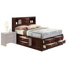 Lit double 1+ sommier, chêne, eliza. Lit Double Ireland Acme Avec Rangement Fini Expresso Walmart Canada