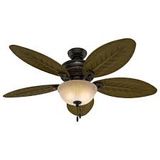 There are even outdoor fans with separate controllers included. Hunter Grand Cayman 54 In Indoor Outdoor Onyx Bengal Bronze Ceiling Fan With Light Kit 54050 The Home Depot
