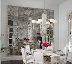 Vintage Mirror Tile Dining Room Wall Decorating Ideas Mirror Tiles Accent Wall Decor Interior Des Antique Mirror Tiles Mirror Tiles Mirror Wall Tiles