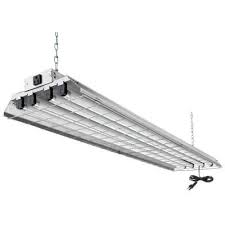 Lithonia Lighting 4 Light Grey Heavy Duty Fluorescent Shoplight 1284grd Re At The Home Depot 50 Fluorescent Light Fixture Led Shop Lights Fluorescent Light