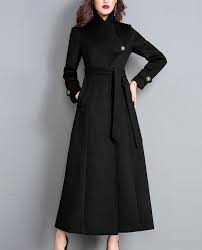 Black Coatwool Coatwomen Long Full Length Wool Jacket Warm Etsy In 2020 Coats For Women Wool Coat Women Fashion