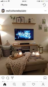 I Think I Love This The Most Because Harry Potter Is On The Tv Snug Room Tv Room Decor Home