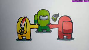 How To Draw Among Us Cartoon Animation Funny Drawings Art Sketches Doodles Drawings