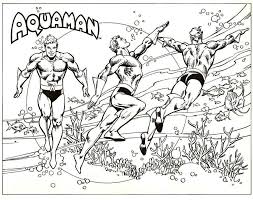 Aquaman Coloring And Sketch Drawing Pages Dengan Gambar