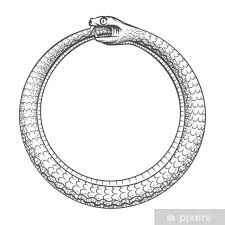 Sep 29, 2018 · the ouroboros is an ancient symbol that depicts a serpent eating its own tail. Fototapete Magisches Symbol Von Ouroboros Tatowierung Mit Schlange Die Seinen Eigenen Schwanz Beisst Pixers Wir Leben Um Zu Verandern