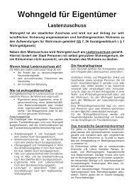 Die erste zahlung kann sich allerdings etwas verschieben. Http Aachen De Bis Fo Wohngeld F C3 Bcr Eigentuemer Flyer Pdf