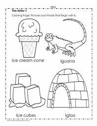 the letter i coloring pictures worksheets