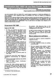 Ce garage a été ajouté sur le site le 23 octobre 2007, la fiche du garage a été modifiée la dernière fois le 01 février 2019. Certification Iso 14001 De Vos Data Center Facile