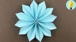 Kreative origami blume falten mit weltkarte anleitung für hübsche seerose. Blume Basteln Mit Papier Blume Falten Einfach Kinder Diy Bastelideen Youtube