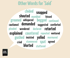 That's the question that i have pondered for a long time. Dialogue Words Other Words For Said Now Novel
