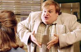 Tommy Boy I Used To Take Bear Claws 2 At A Time And Get Them Lodged In This Region Right Here Tommy Boy Funny Movies Chris Farley