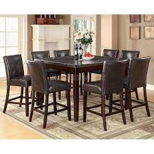 Milton Counter Height Dining Set W Dark Marble Table Counter Height Dining Table Set Granite Dining Table Counter Height Table Sets