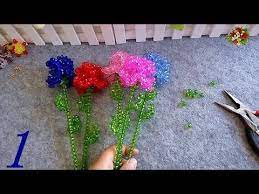 How To Bead Plant Accessory Carnation Style 2 1 2 Youtube Flower Diy Crafts Beaded Flowers Seed Bead Tutorial