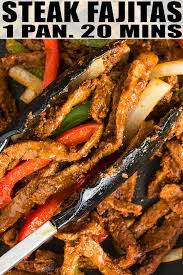 Steak Fajitas Recipe The Best Quick Easy One Pot Meal Skillet Homemade With Simple Ingredients Over Stovetop This 30 Mi Steak Fajita Recipe Fajita Recipe
