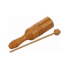 Single Hand Held Wood Tone Block Claves Tapping Sticks Percussion Instruments Kids Classroom Music Activities