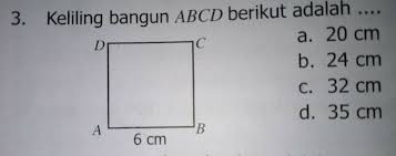 C m2 ( π=3,14) a. Keliling Bangun Abcd Berikut Adalah Brainly Co Id