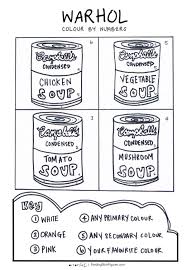 Warhol Soup Can Colouring Sheet Feedingstickfigures In 2020 Pop Art Colors Pop Art Drawing Art Handouts