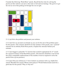 Check spelling or type a new query. Solved Consider The Following Rush Hour Puzzle Recall Chegg Com
