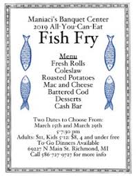 We did not find results for: Fish Fry Flyer Jpeg Maniaci Banquet Center