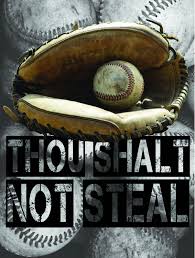 Baseball Decal Baseball Wall Sticker Baseball Catcher Decal Thou Shalt Not Steal Vinyl Wall Decal Baseball Decor Baseball Wall Art Softball Catcher Sports Quotes Softball Baseball Decals