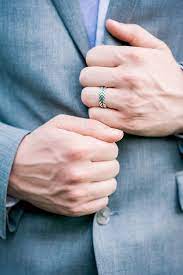 Intimate Summer Lavender Farm Wedding Mens Wedding Bands Unique Mens Wedding Bands Lavender Farm Wedding