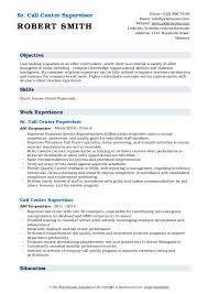 Call Center Supervisor Resume Samples Qwikresume