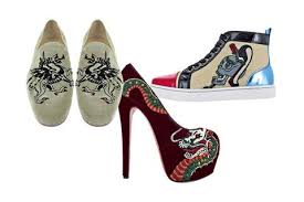 Sheena liam has used the traditional hand embroidery method to showcase a new type of art and drawing which is quite a thrill to watch. Louboutin Custom Shoes Tattoo Embroidery Embroider Tattoos On A Pair Of Louboutins