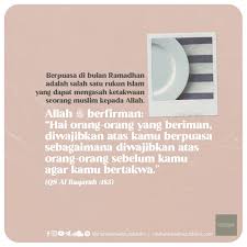 Puasa wajib bagi seorang muslim adalah berpuasa di bulan ramadhan, dimana anda akan di wajibkan untuk menahan haus dan lapar. Berpuasa Di Bulan Ramadhan Adalah Muhammad Nuzul Dzikri Facebook