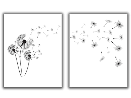 Fuzzy bee likes the dandelion field and pine tree forest. Amazon Com Dandelion Fluff Make A Wish Wall Art Digital Prints Set Of 2 11x14 Unframed Minimalist Modern Black White And Gray Decor Handmade