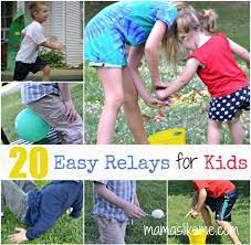 Mamas Like Me 20 Relay Races For Kids Kids Relays Kids Relay Races Kids Party Games
