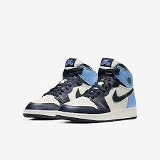 Jordan Retro 1 High Og White Black University Blue Sponsored Ebay Nike Air Jordan 1 Retro High Og Gs I Aj1 Obsidian Unc Blue Kid Women 575441 140 White Athletic Shoes Unisex Shoes White Nikes