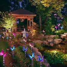 Doingart Garden Solar Lights Outdoor 3 Pack Solar Stake Light Multicolor Changing Led Garden Lights Solar Lights Garden Outdoor Solar Lights Led Garden Lights