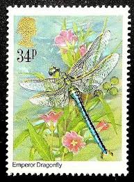 Black And Blue Dragonfly Uk Emperordragonfly Dragonfly Passiongiftstampart Art Postage Stamp Art Uk Stamps Postage Stamps